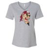 Women's Relaxed Heather CVC V-Neck Tee Thumbnail